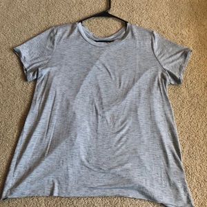 Gray Open Back Shirt